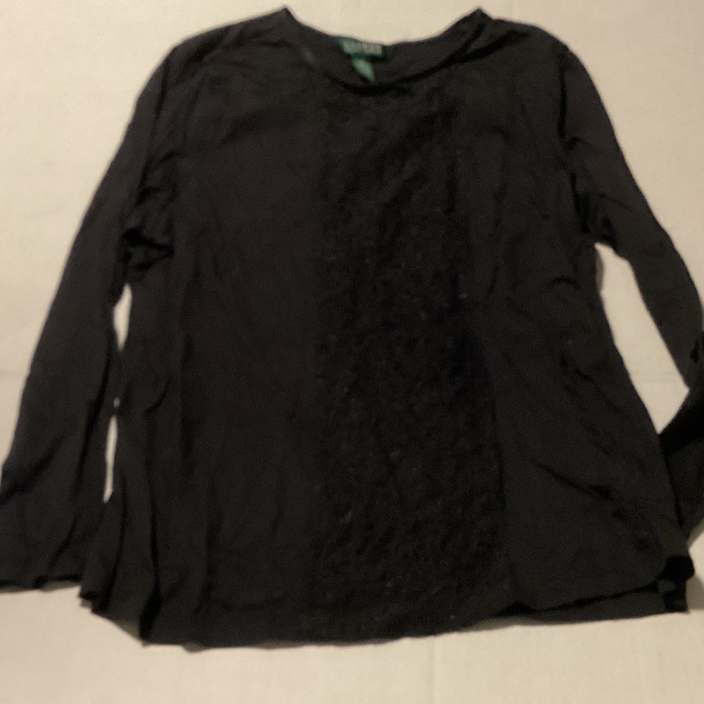 Ralph Lauren size 1X plus  Elegant Black Women's Top